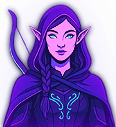 Elven ranger persona illustration